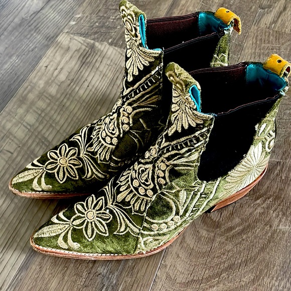 Free People Shoes - Velvet, Embroidered, Italian Leather Western Boot Free People x PS Kaufman Lenni